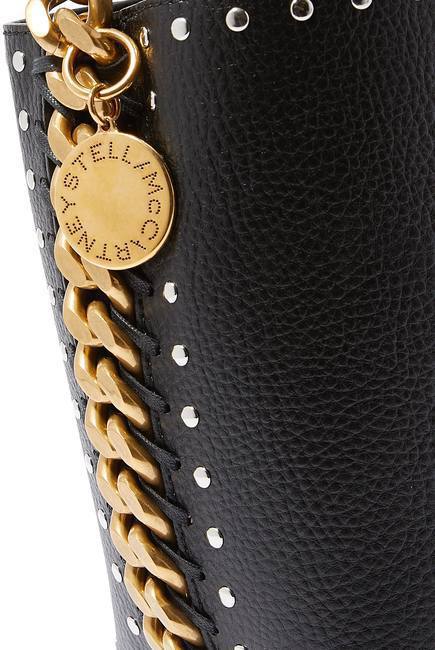 Stella Frayme Studded Grainy Alter Mat Bucket Bag