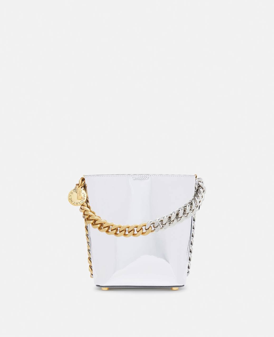 Stella Frayme Mirrored Chrome-Finish Bucket Bag