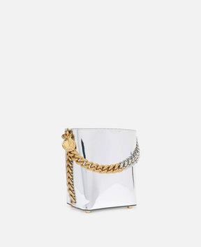 Stella Frayme Mirrored Chrome-Finish Bucket Bag