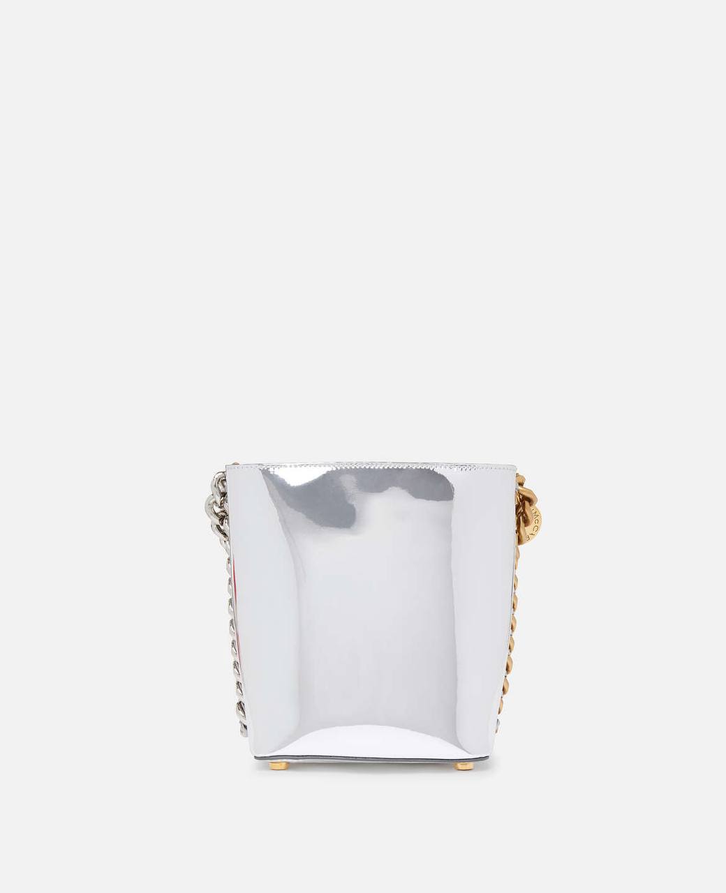 Stella Frayme Mirrored Chrome-Finish Bucket Bag