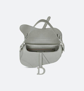 Christian Dior Ultra Matte Calfskin Saddle Bag Grey