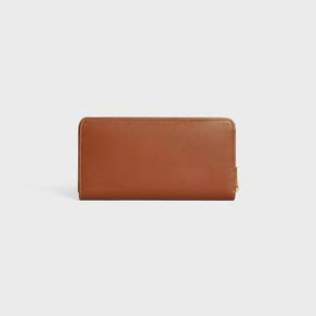 LARGE ZIPPED WALLET CUIR TRIOMPHE IN SMOOTH CALFSKIN