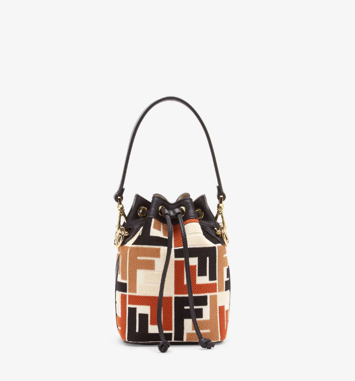 Fendi Mon Tresor Multicolour canvas mini-bag with FF embroidery