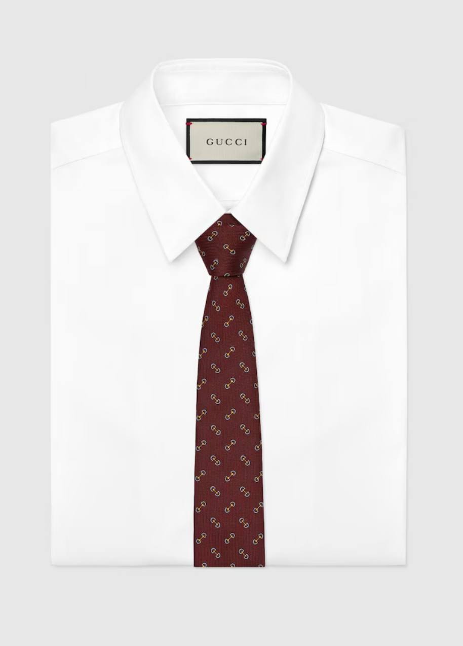 HORSEBIT SILK JACQUARD TIE