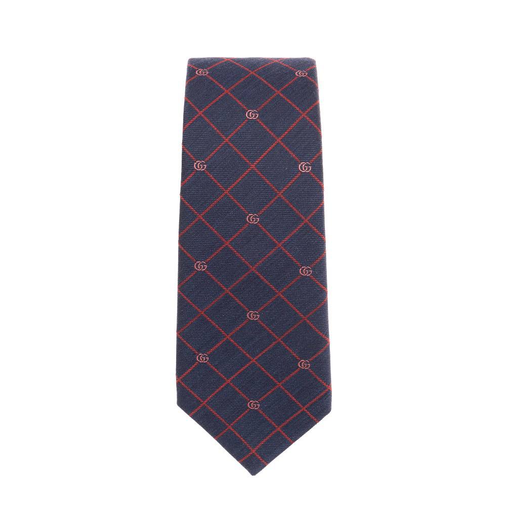 Gucci Blue Tie With Rhombuses