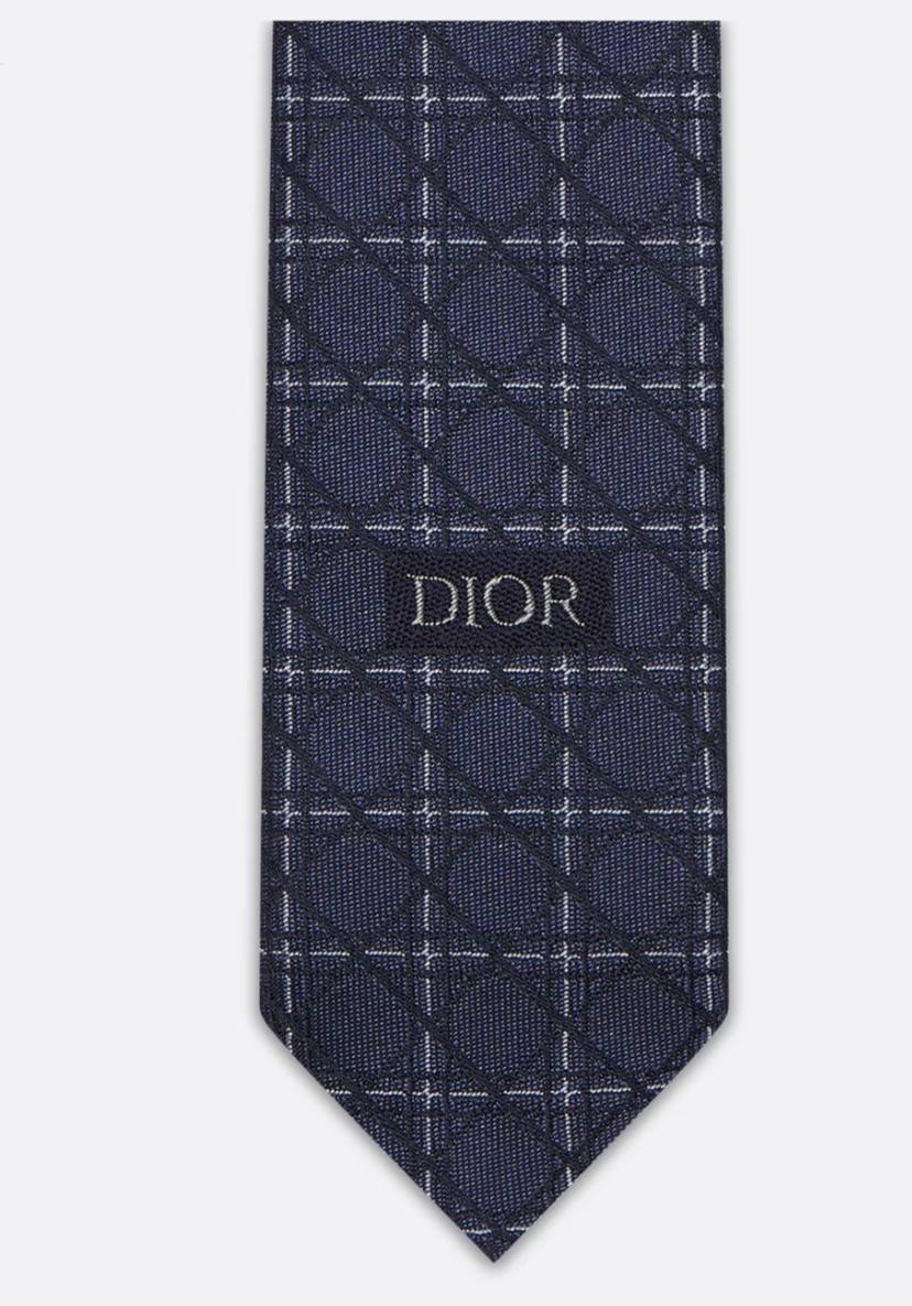 Dior Cannage Tie | Blue