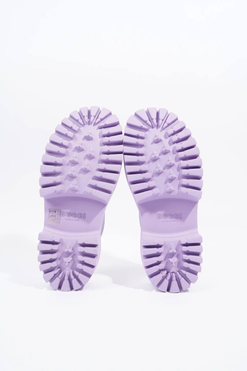 Gucci Purple Rubber GG Perforated Clogs