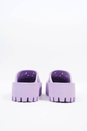 Gucci Purple Rubber GG Perforated Clogs