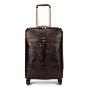 3 PCS Suitcases High Quality PU Crocodile Pattern Suitcase Trolley Luggage