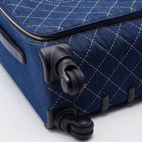 Chanel Blue Quilted Denim and Leather Coco Case Trolley Luggage