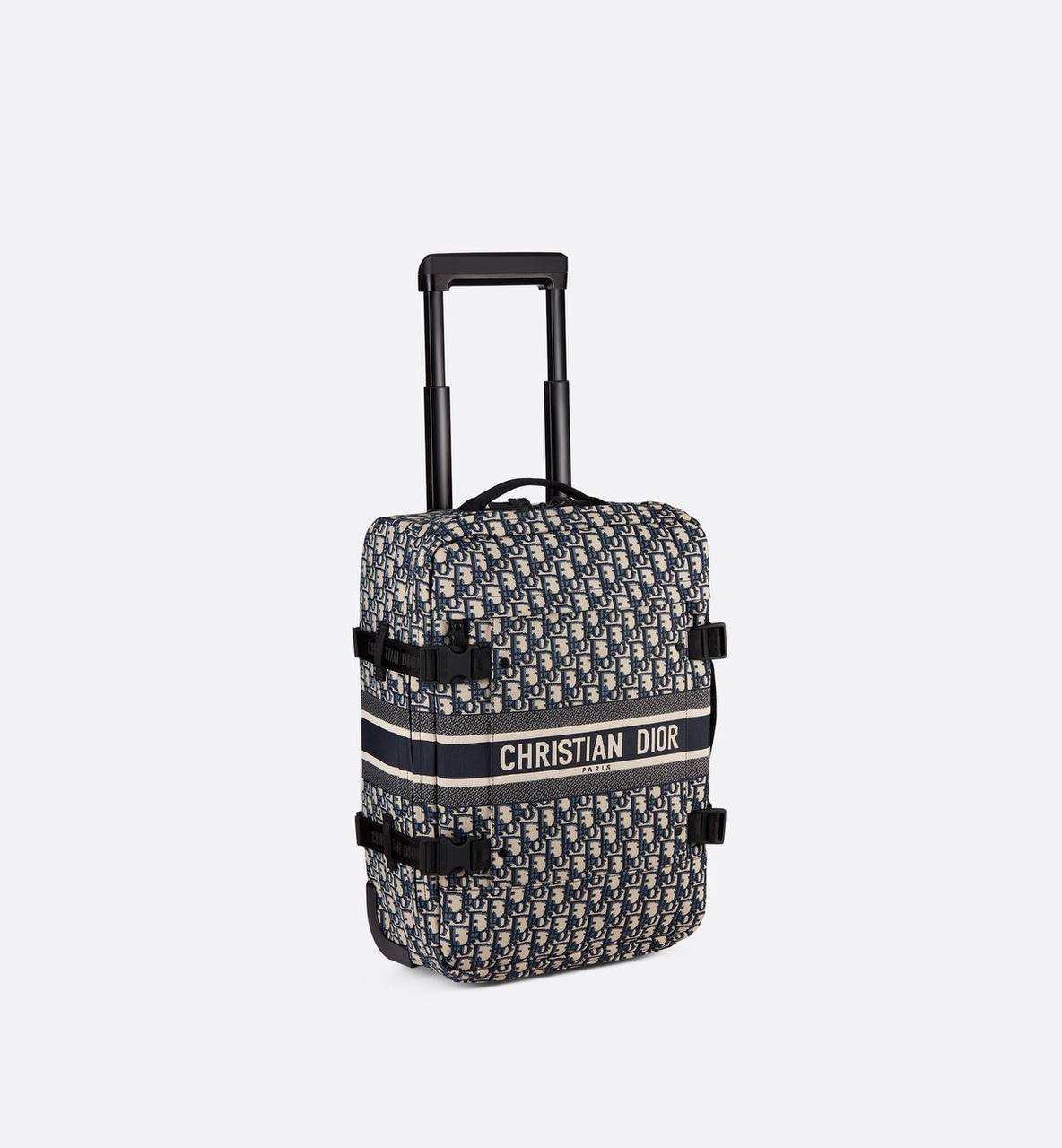 Small diortravel suitcase in blue oblique Luggage