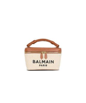 BALMAIN -Army Vanity Case in canvas and leather