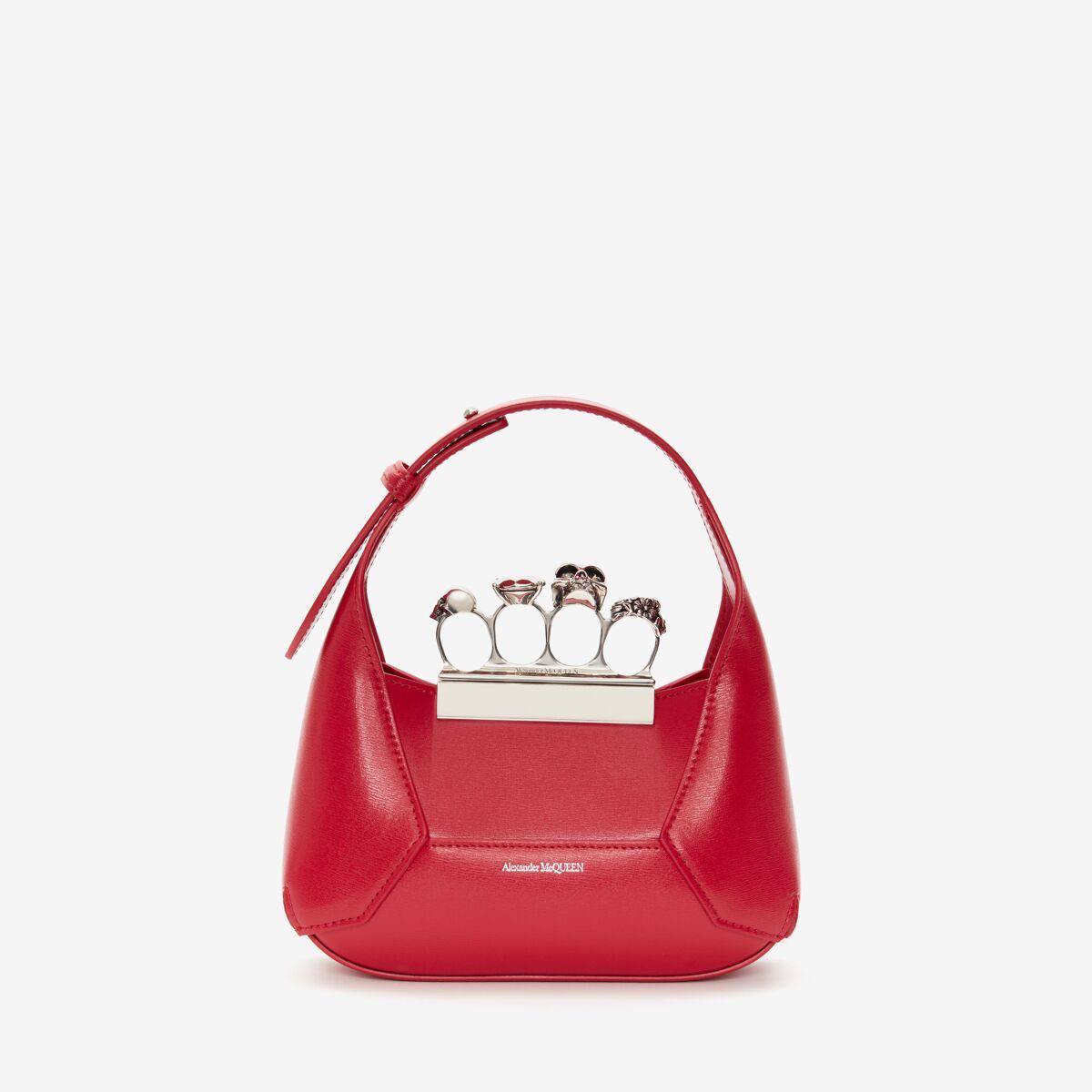 ALEXANDER MCQUEEN Jewelled mini embellished leather tote