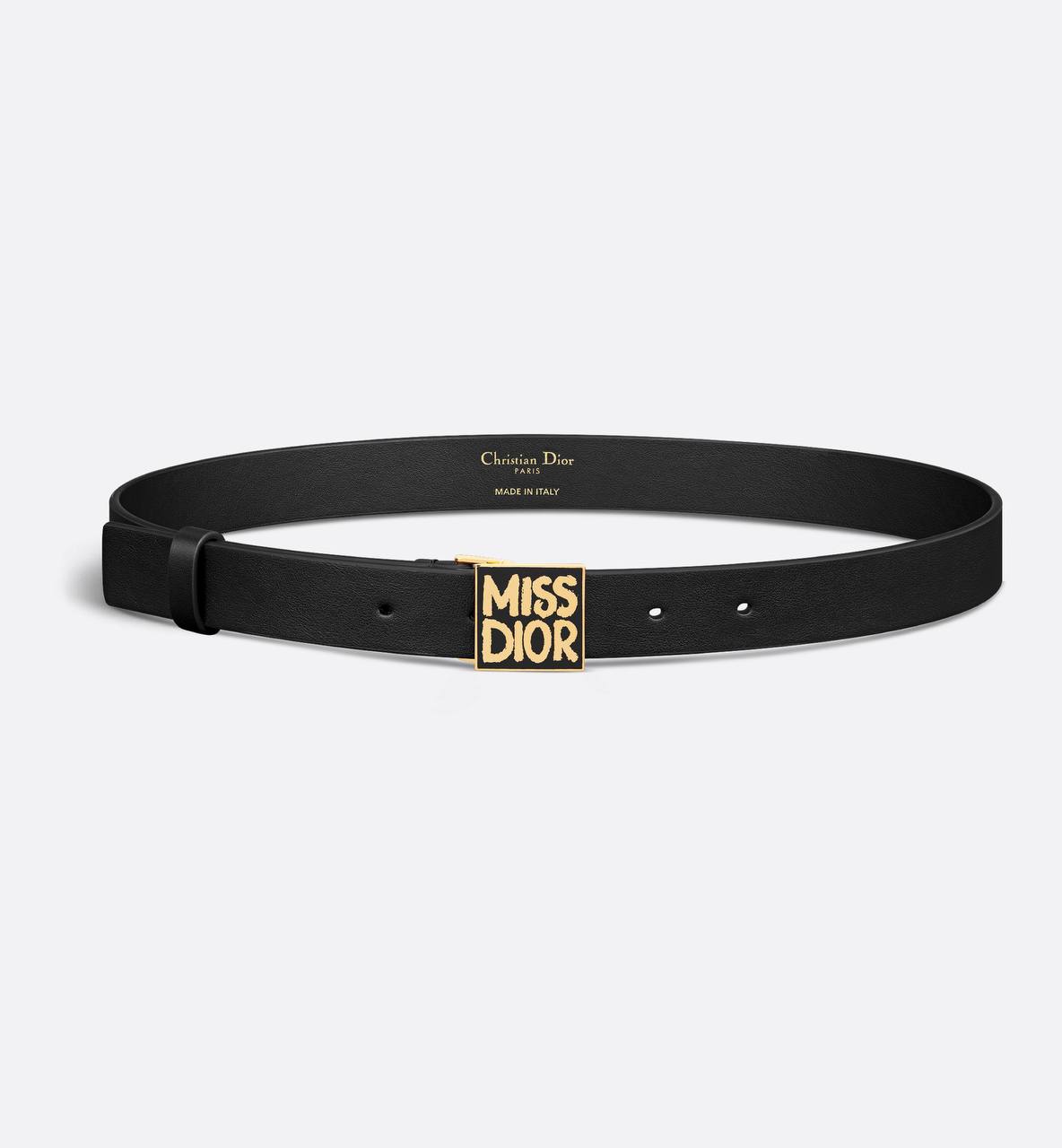 Miss Dior Graffiti Belt Black