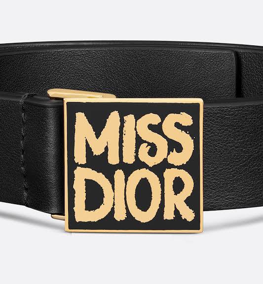 Miss Dior Graffiti Belt Black