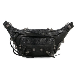 Balenciaga Le Cagole cracked-leather belt bag