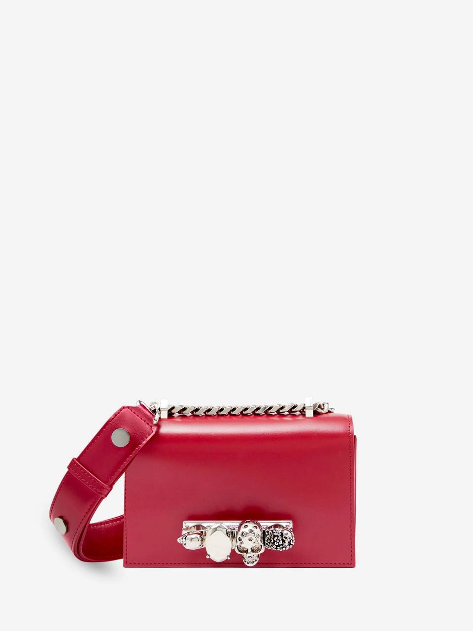 Women's The Biker Mini Jewelled Satchel in Lipstick Red