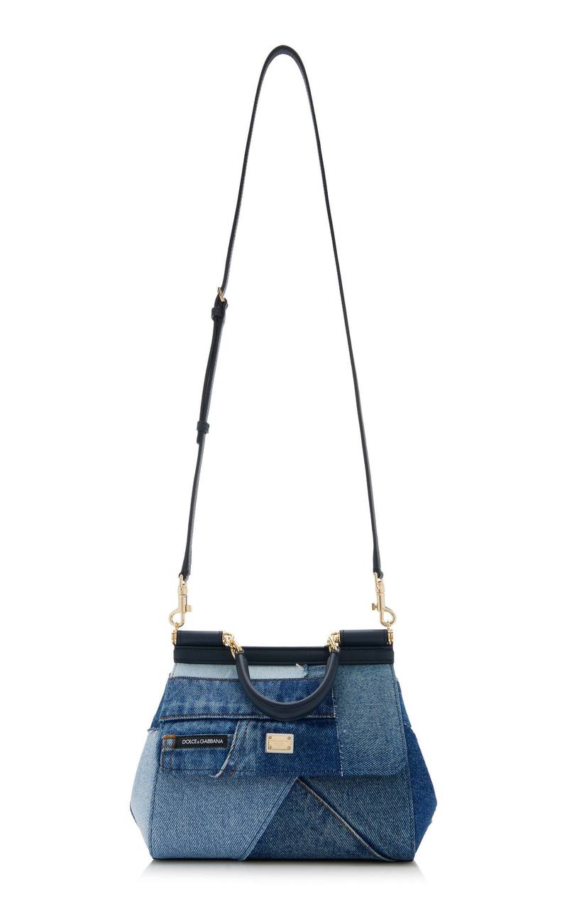 Dolce & Gabbana small Sicily patchwork denim shoulder bag