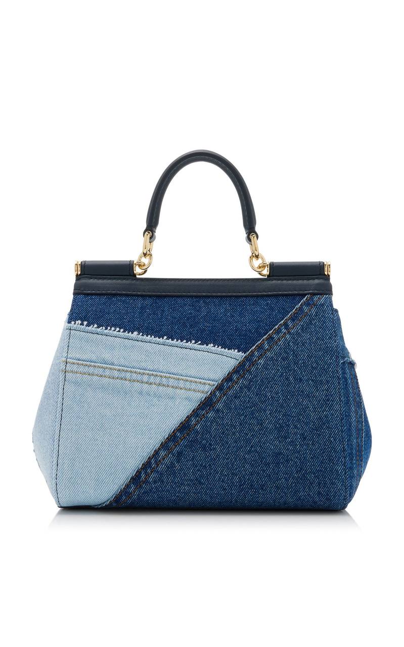 Dolce & Gabbana small Sicily patchwork denim shoulder bag