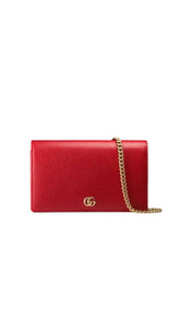 GG MARMONT LEATHER MINI CHAIN BAG