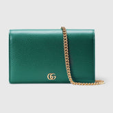 GG MARMONT LEATHER MINI CHAIN BAG