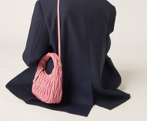 Miu miu Wander matelassé nappa leather hobo bag