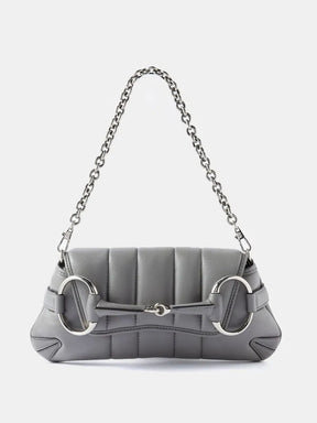 GUCCI Horsebit Small Padded-Leather Shoulder Bag