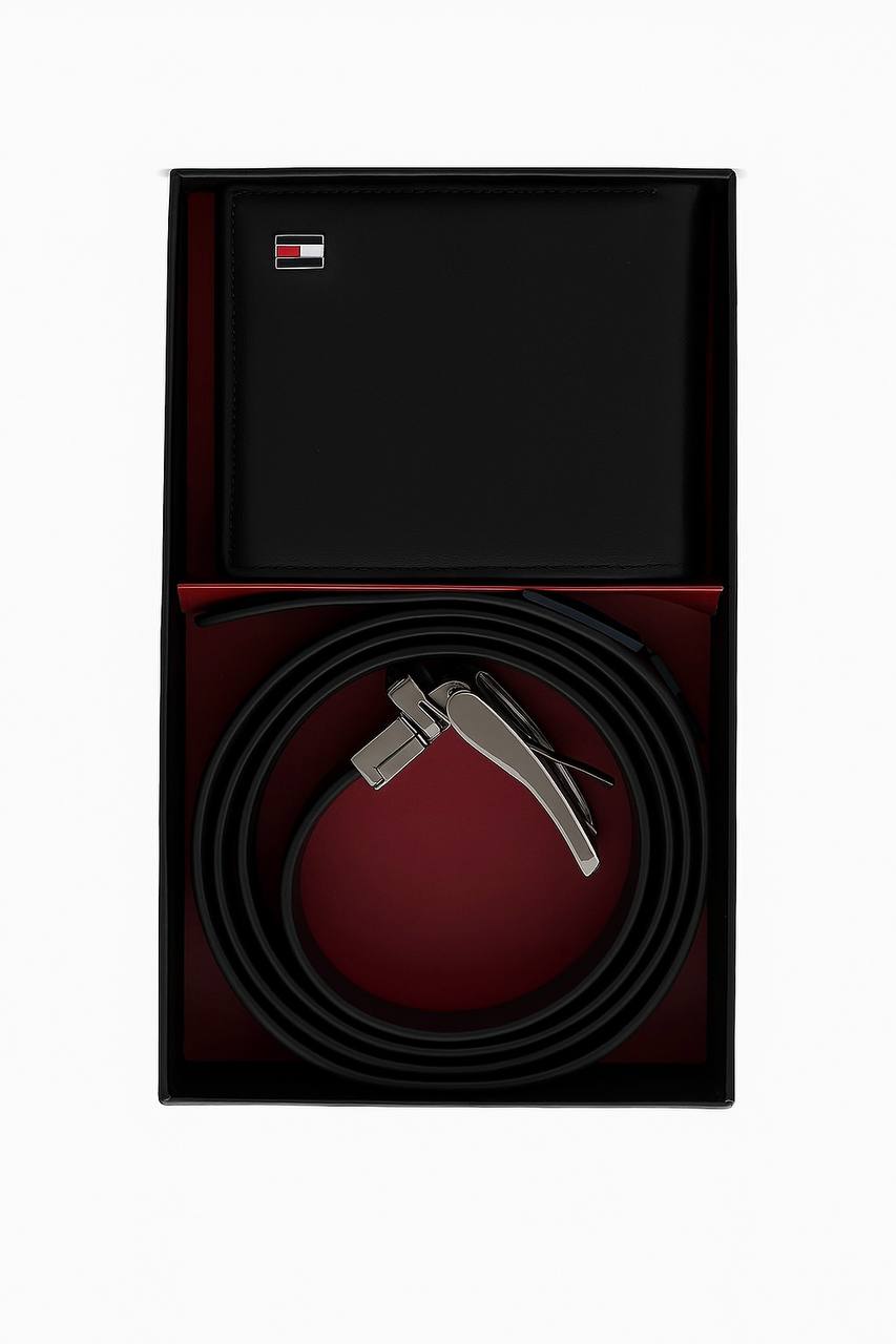 Tommy Hilfiger Wallet & Belt Set for Men