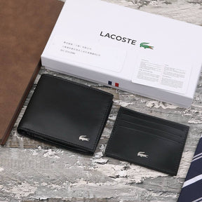 Lacoste Leather Wallet Set For Men