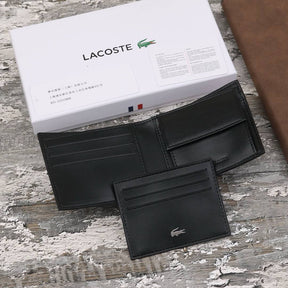 Lacoste Leather Wallet Set For Men