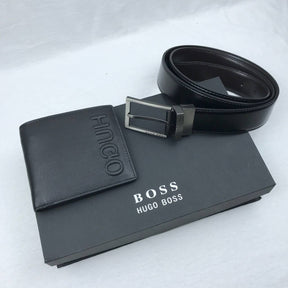 Hugo Boss Leather Wallet Set For Men