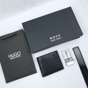 Hugo Boss Leather Wallet Set For Men