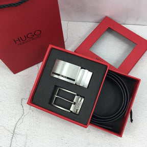 Hugo Boss Leather Belt Set For Men