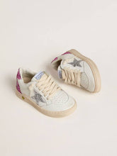Junior Ball Star with silver glitter star and pink glitter heel tab