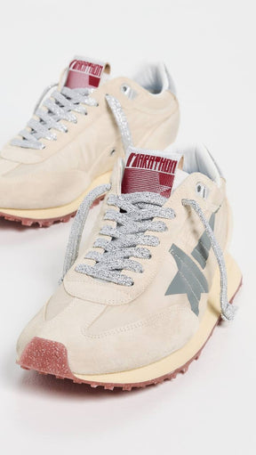 Women’s Golden Goose Marathon metallic-panel sneakers