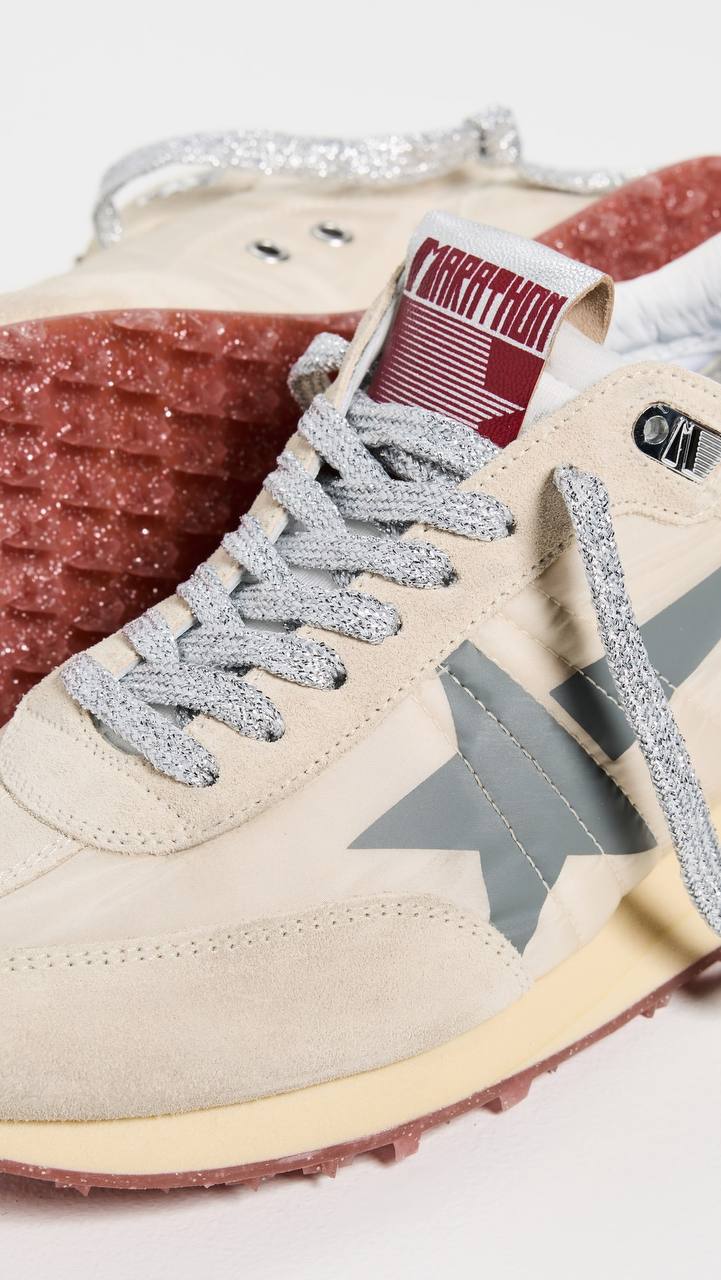 Women’s Golden Goose Marathon metallic-panel sneakers