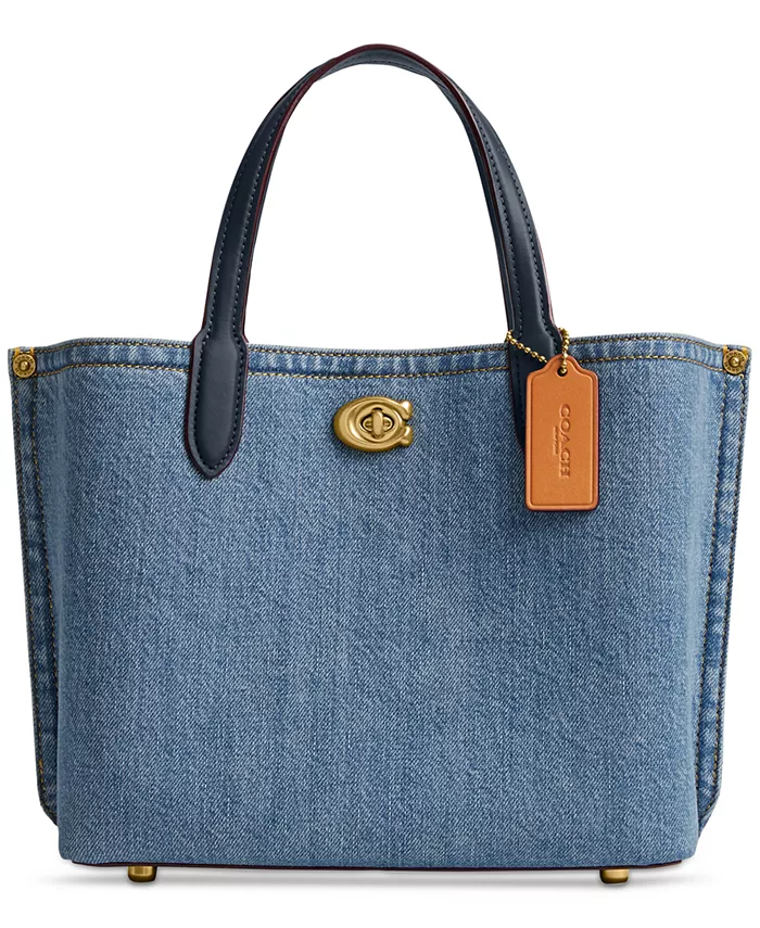 Coach Willow 24 Denim Tote Bag