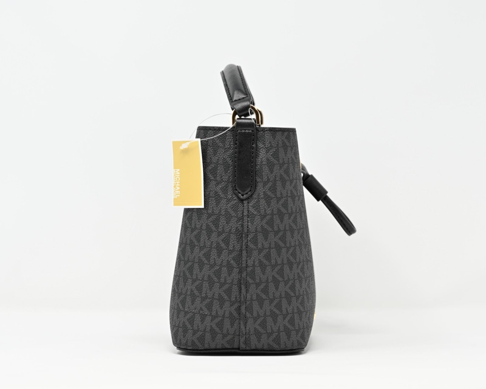 MICHAEL KORS SURI Small Logo Bucket Crossbody Black Signature Canvas