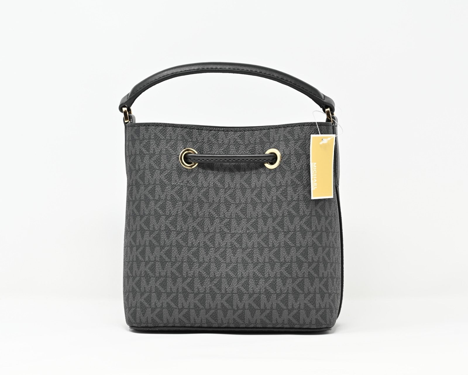 MICHAEL KORS SURI Small Logo Bucket Crossbody Black Signature Canvas