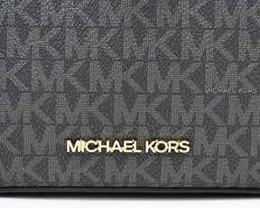 MICHAEL KORS SURI Small Logo Bucket Crossbody Black Signature Canvas