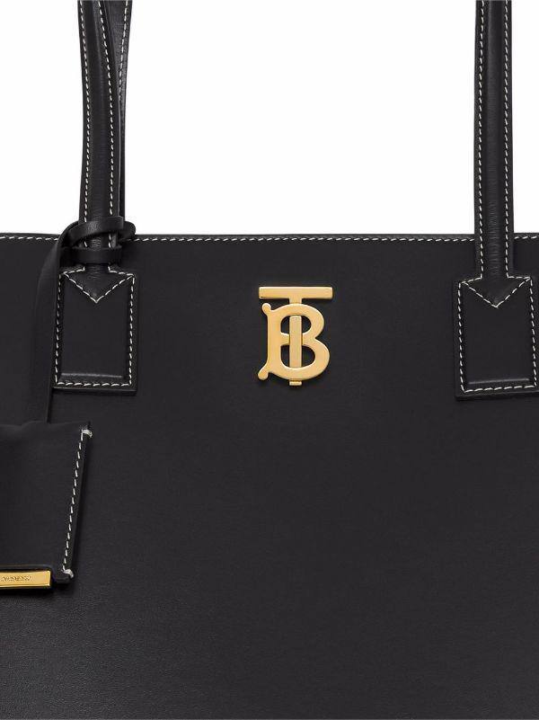 Burberry monogram leather tote bag