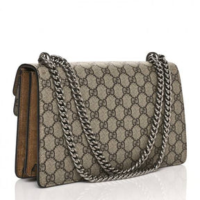 GUCCI GG Supreme Monogram Small Dionysus Shoulder Bag Taupe Real leather - Puzzles Egypt