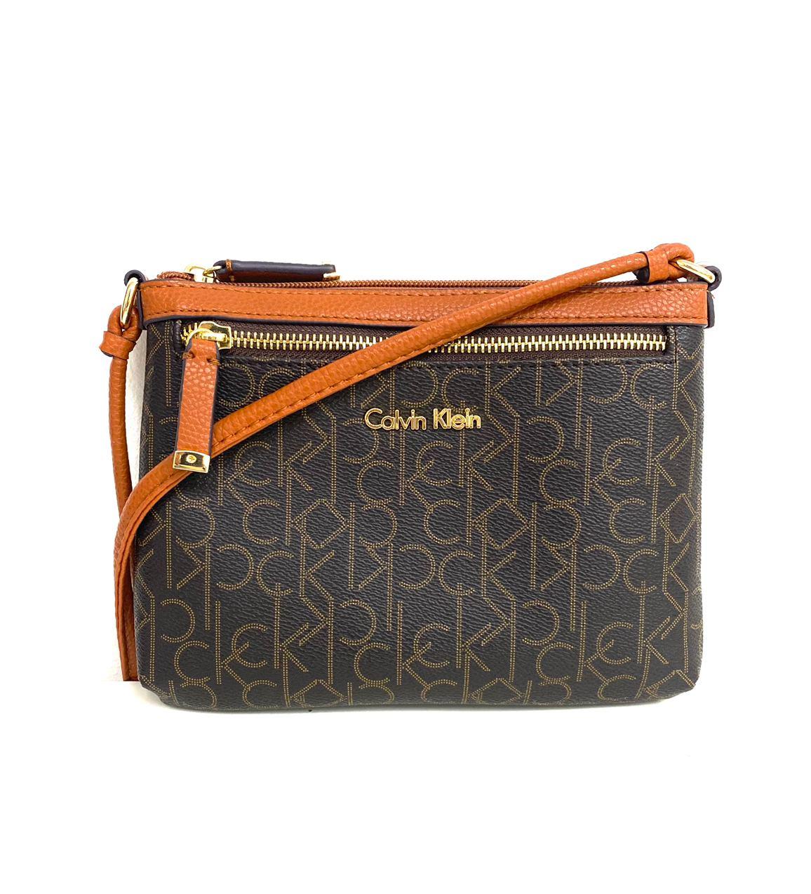 Buy Calvin Klein Logo Chain Tote Bag, Almond/Khaki/Cashew Saffiano, One  Size at Amazon.in