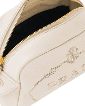 Prada Logo Camera Bag Leather Offwhite - Puzzles Egypt