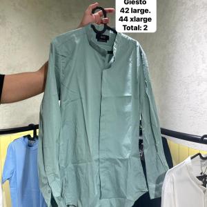 Men's Pastel Pistachio Mandarin Neck Solid Slim Fit Shirt